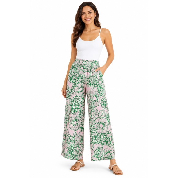 Philosophy Pants - Philosophy Floral Wide Leg Pants Size Large Resort Vacation